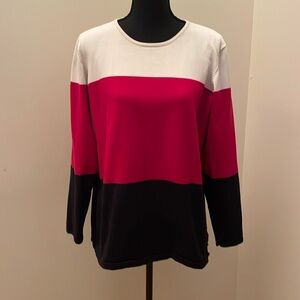 Villager long-sleeved top, color block, XL